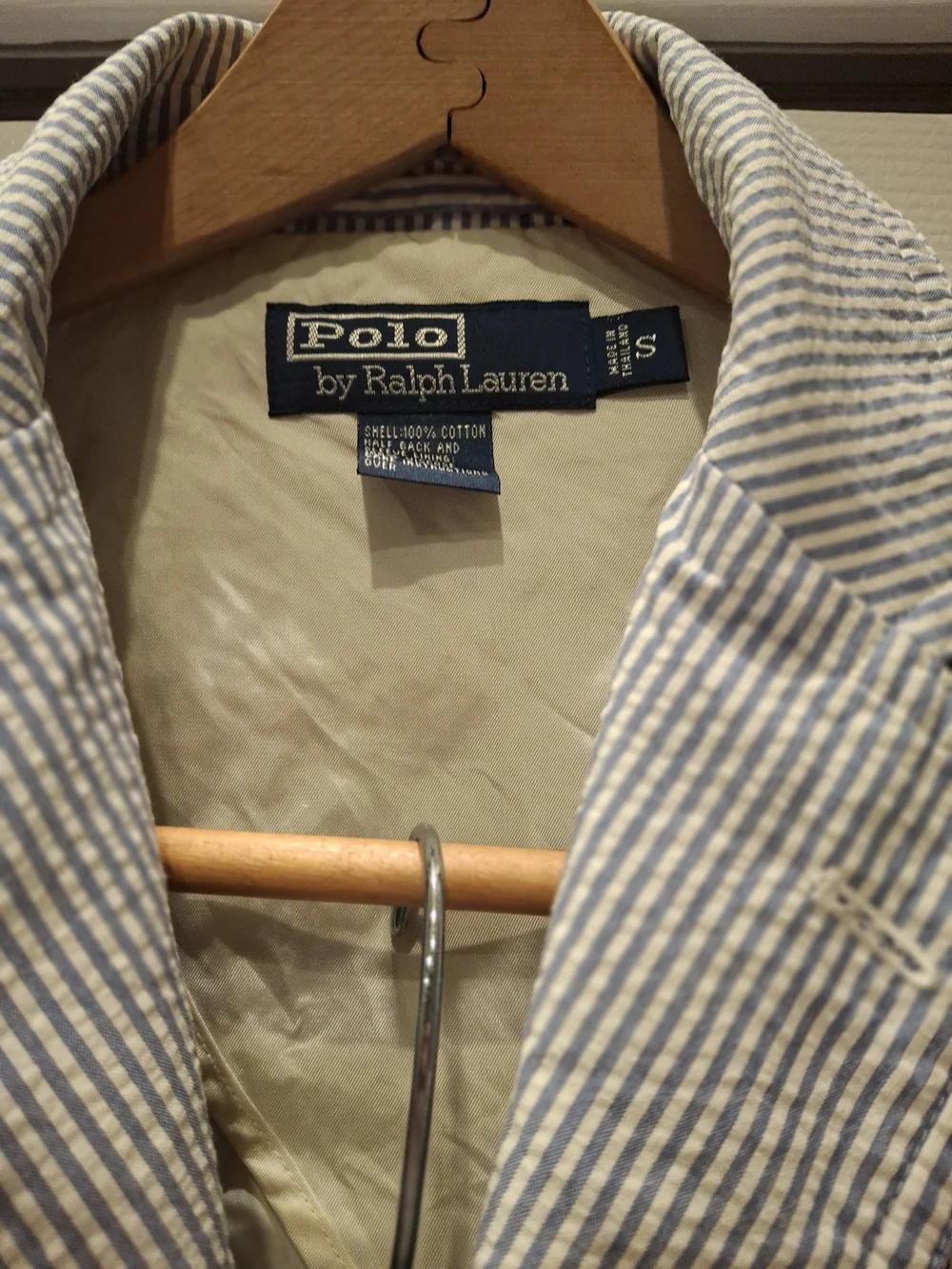 Polo by Ralph Lauren  Blue & White Striped Seersucker Blazer and Pant Set